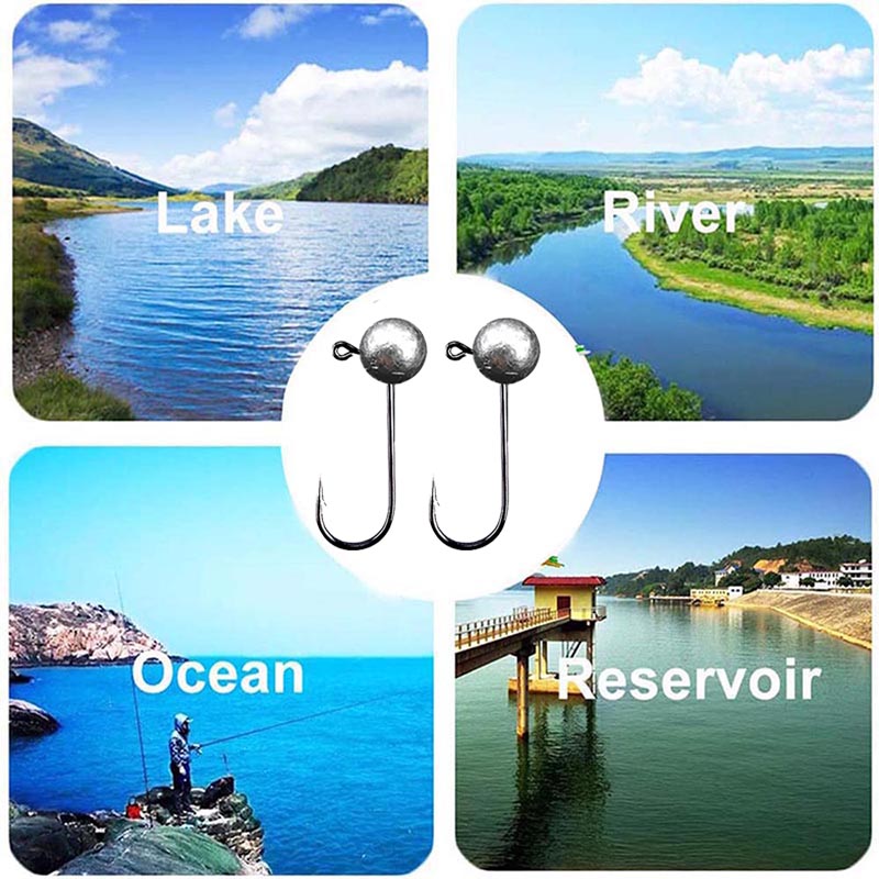 10pcs/lot Jig Head Fishing Hoo - Fishing Hook Offset 评论和价格