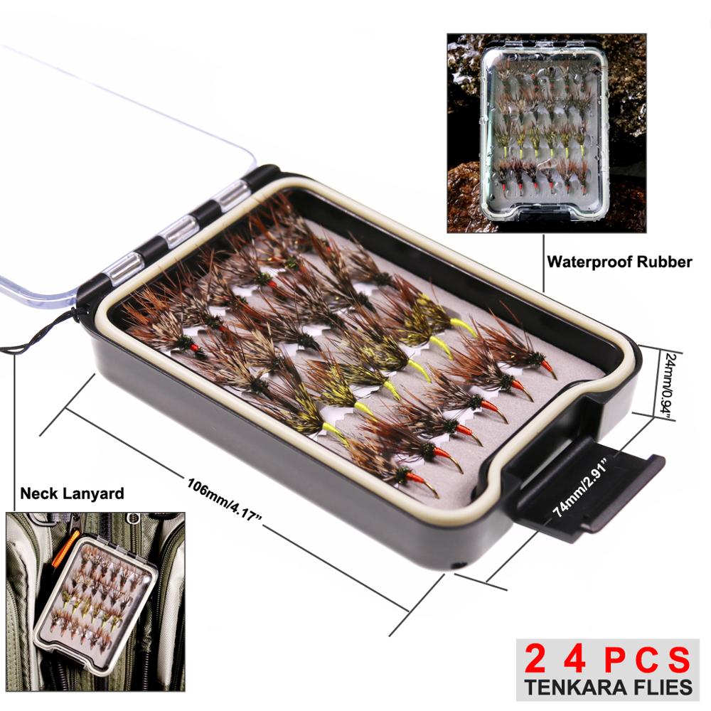 Bimoo 24PCS/Box Tenkara Flies  - Fishing Hook Size 评论和价格