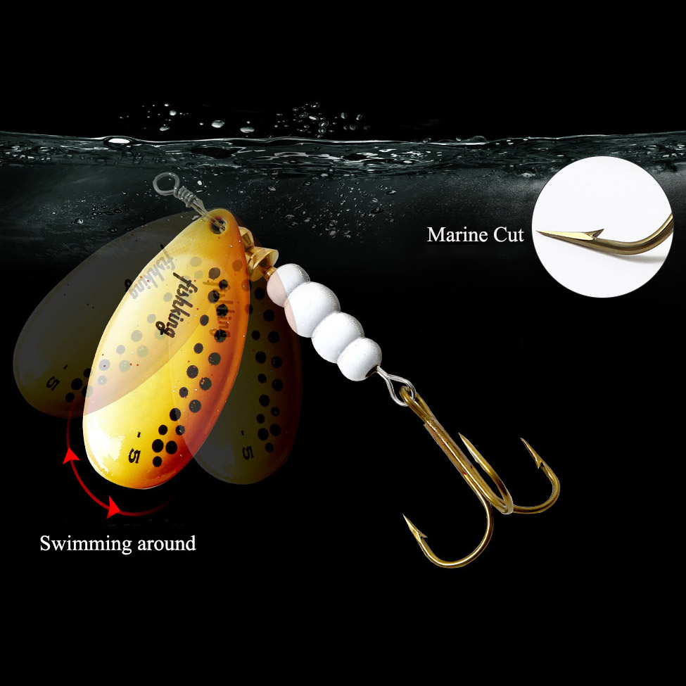 1pcs Spinner Bait 3.9/4.6/7.4/ - Fishing Hook Treble 评论和价格