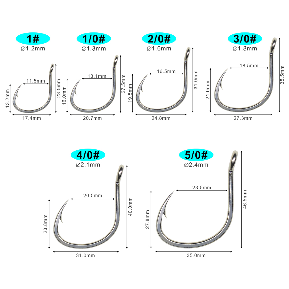 ICERIO 10PCS Matte Tin Coating - Fishing Hook Barbless 评论和价格