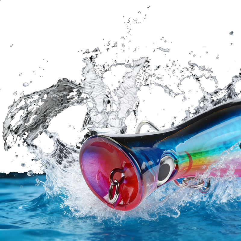 1pc 43g Big Popper Floating Wo - Fishing Hook Size 评论和价格