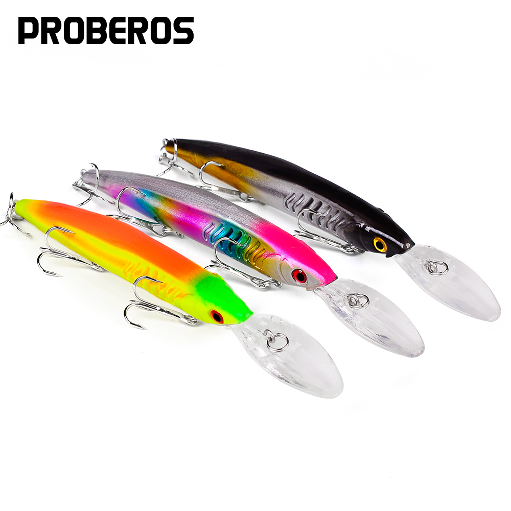 PROBEROS 15cm 12g Large Minnow - Fishing Hook Size 评论和价格