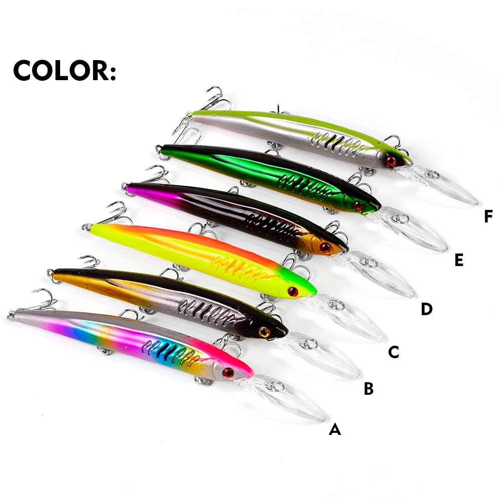 PROBEROS 15cm 12g Large Minnow - Fishing Hook Size 评论和价格