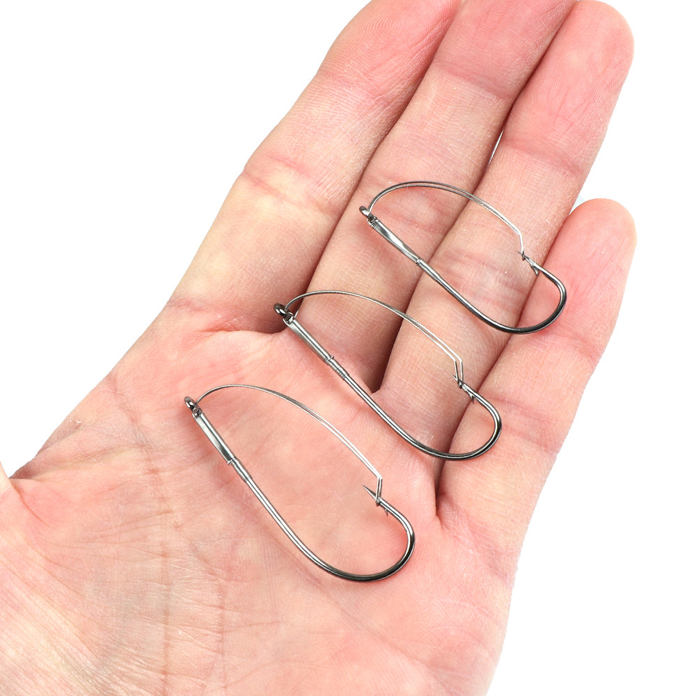 10Pcs/box Fishing Wacky Weedle - Fishing Hook Weedless 评论和价格