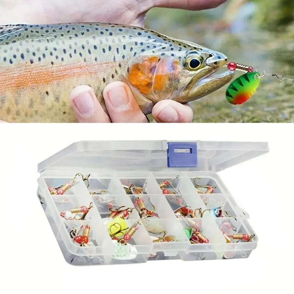 30pcs Metal Spoon Spinner Fish - Fishing Hook Treble 评论和价格