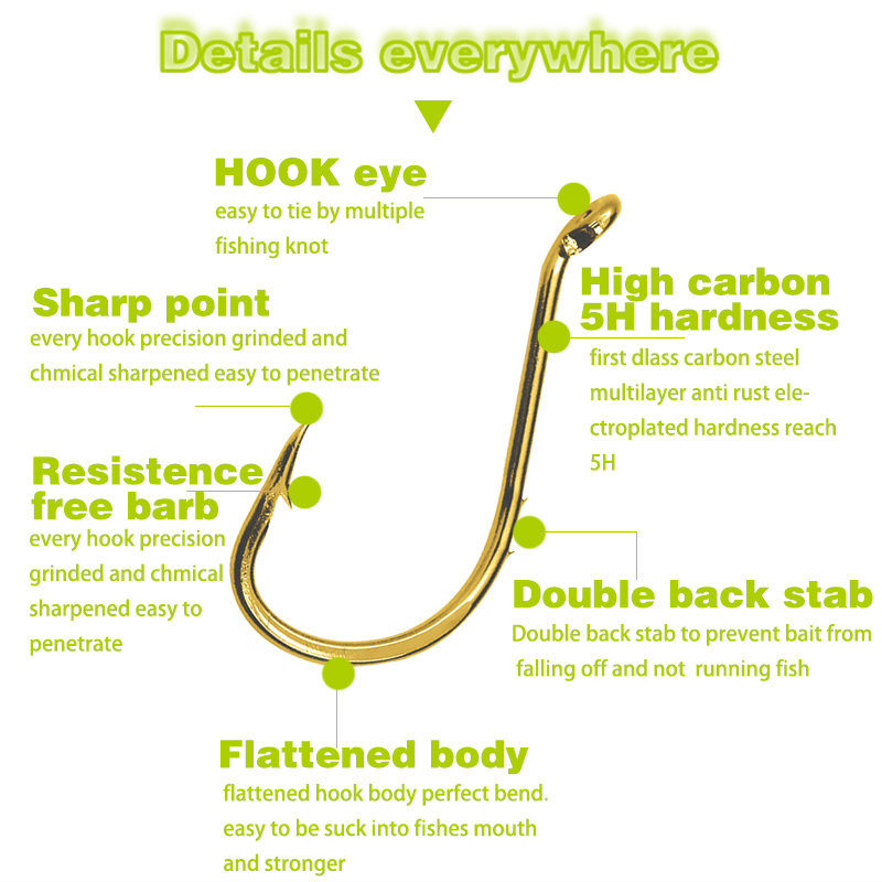 50pcs Fishing Octopus Hooks, S - Fishing Hook Circle 评论和价格